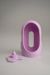 Purple silicone outfit for Jules with its matching base