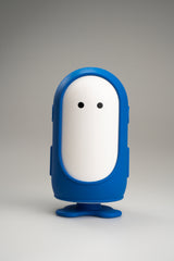 Jules interactive storyteller in the blue outfit, front view