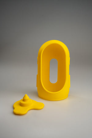 Yellow silicone outfit for Jules with its matching base