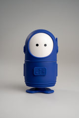 Jules wearing the blue astronaut outfit